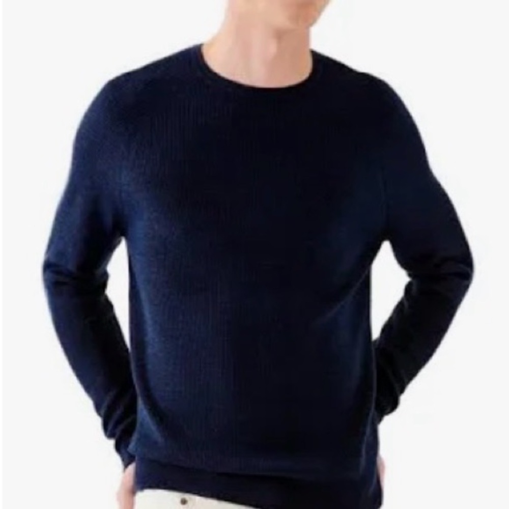 Patrick Assaraf men’s merino wool ultra‎ fine black size large